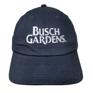 Busch Gardens Slideback Hat Blue One Size Embroidered Adjustable 6 Panel